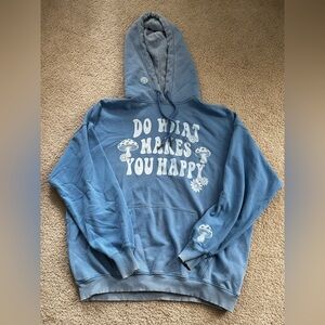 American Eagle distressed Blue Graphic Hoodie
Oversized Size M like new